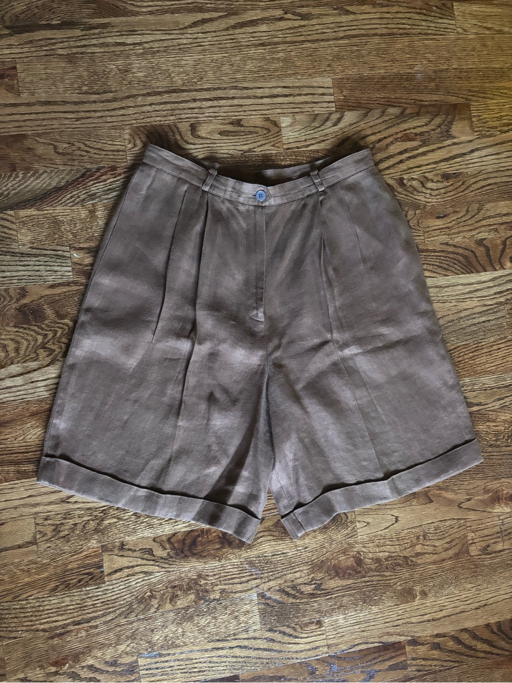Talbots 100% Irish Linen High Waisted Shorts